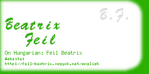 beatrix feil business card